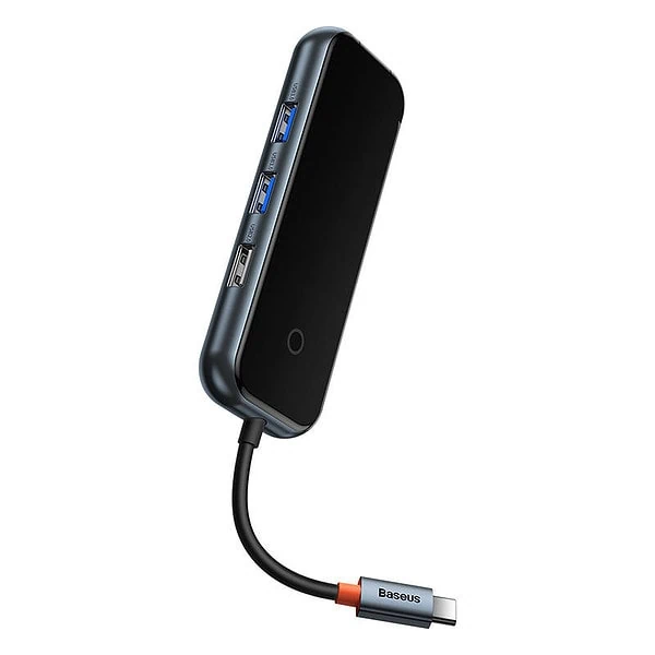 Hub 5in1 Baseus AcmeJoy series USB-C to 2xUSB 3.0 + USB 2.0 + USB-C PD + RJ45 (dark grey) navod