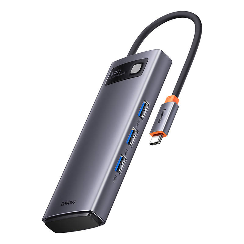 Hub 6in1 Baseus Metal Gleam Series