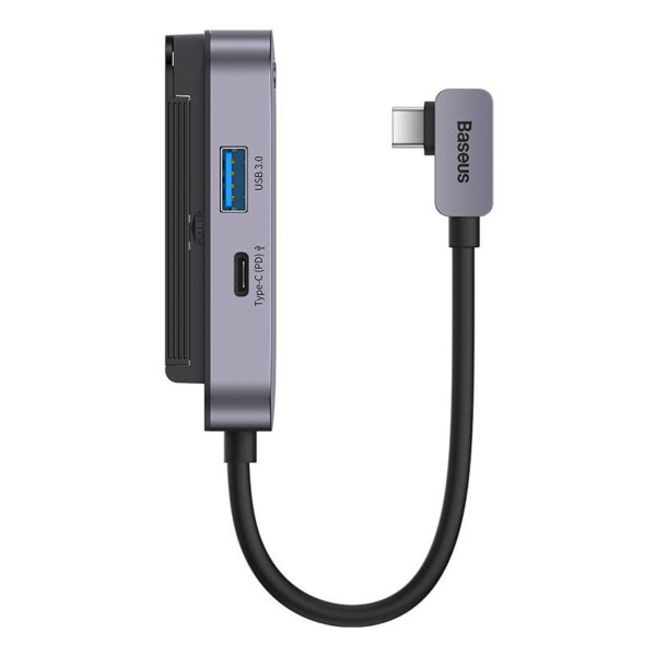 Hub 6in1 Baseus PadJoy Series USB-C to USB 3.0 + HDMI + USB-C PD + jack 3.5mm + SD/TF (Grey) sk