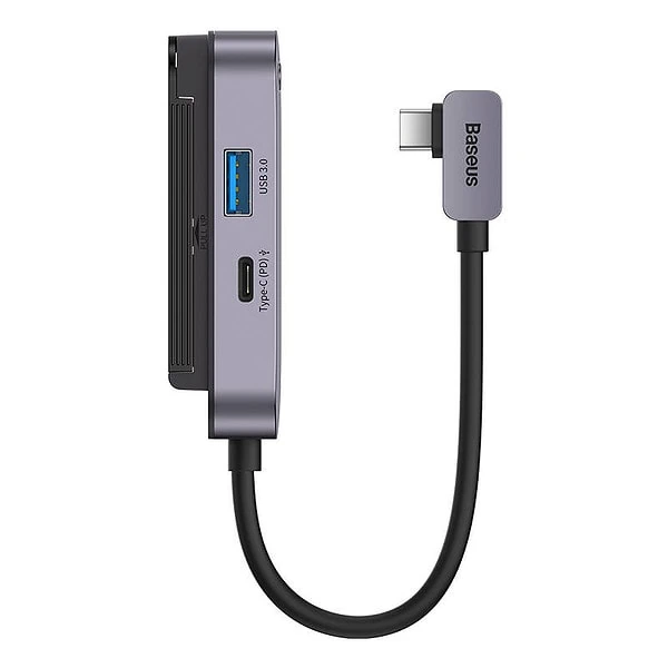 Hub 6in1 Baseus PadJoy Series USB-C to USB 3.0 + HDMI + USB-C PD + jack 3.5mm + SD/TF (Grey) sk