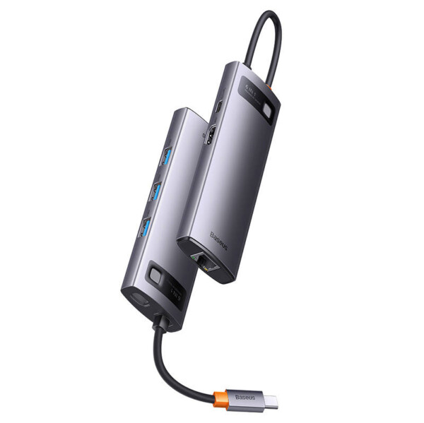 USB-C to 3x USB 3.0 + HDMI + USB-C PD + RJ45