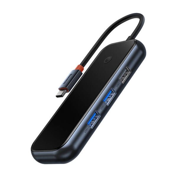Hub 7in1 Baseus AcmeJoy Series USB-C to 2xUSB 3.0 + HDMI + USB 2.0 + USB-C PD + SD/TF (dark grey) navod