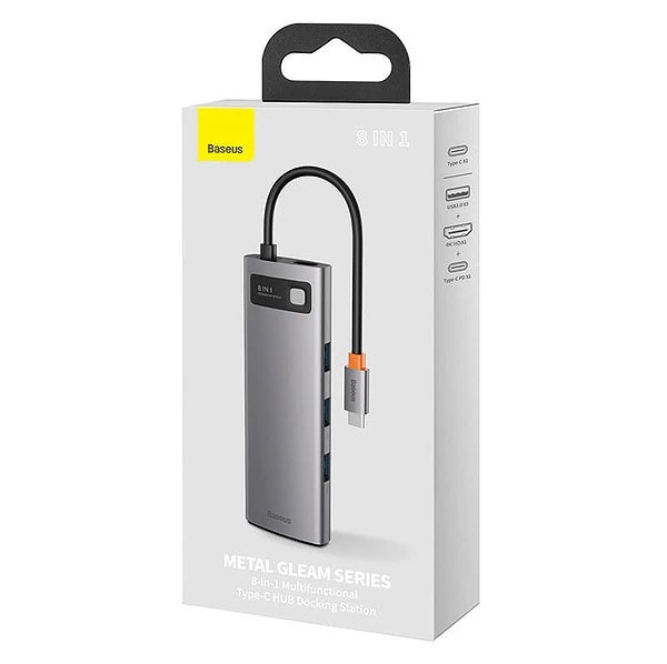 Hub 8in1 Baseus Metal Gleam Series