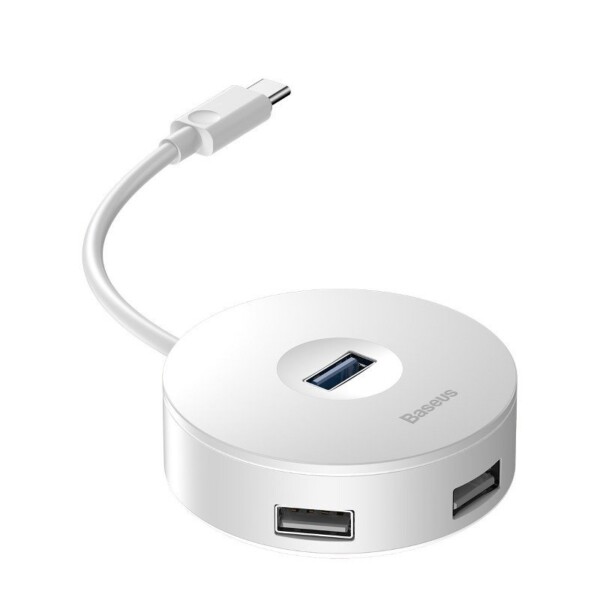 Hub USB-C 4w1 Baseus 15cm Biały sk