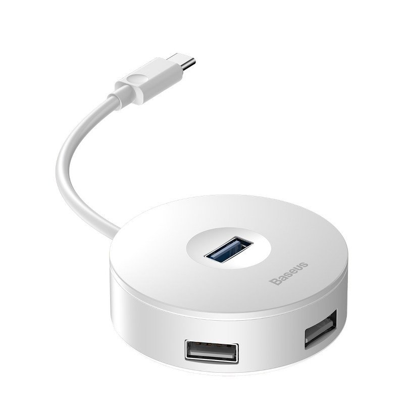 Hub USB-C 4w1 Baseus 15cm Biały sk