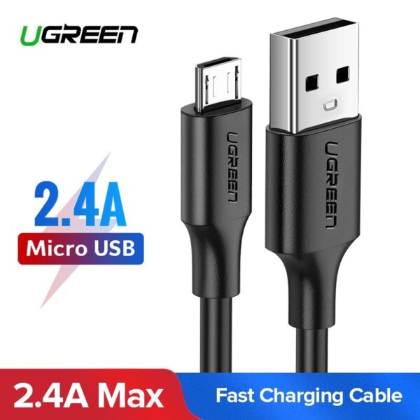 Micro USB cable UGREEN QC 3.0 2.4A 0.5m (white) cena