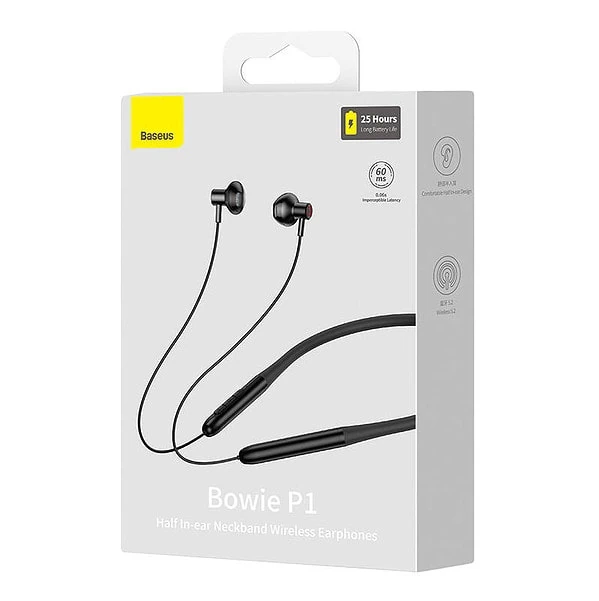 Neckband Magnetic Sport Earphones Baseus Bowie P1 (black) sk