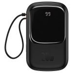 Powerbank Baseus Qpow PRO with cable, 20000mAh, 20W (Black)
