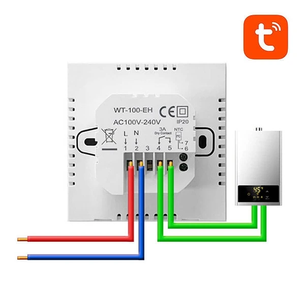 Smart Boiler Heating Thermostat Avatto ZWT100 3A Zigbee Tuya navod