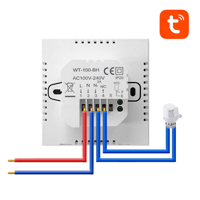 Smart Water Heating Thermostat Avatto ZWT100 3A Zigbee Tuya navod