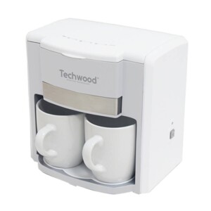 Techwood 2-cup pour-over coffee maker (white)