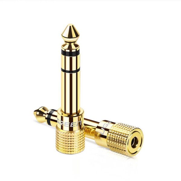 UGREEN 20503 Adapter 6.5 mm jack to 3.5 mm mini jack (golden)