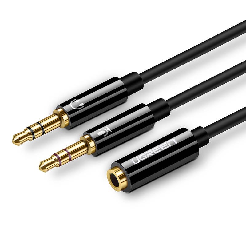 UGREEN AV140 AUX audio splitter headphone + microphone to 3.5 mm mini jack cable