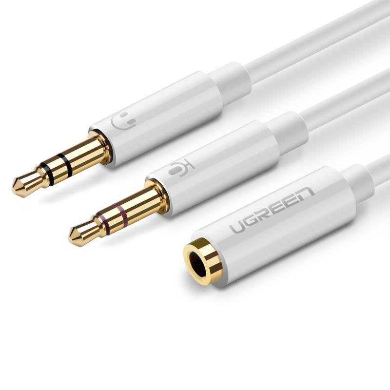 UGREEN AV140 AUX audio splitter headphone + microphone to 3.5mm mini jack cable