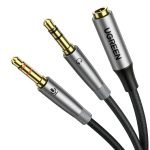 UGREEN AV193 3.5mm Female to 2 male audio cable (grey)