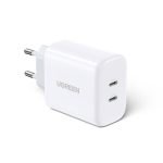 UGREEN CD243 Wall Charger, 2x USB-C, 40W (White)