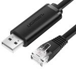 UGREEN CM204 USB - RJ45 Console Cable for Network Devices, 1.5m (black)