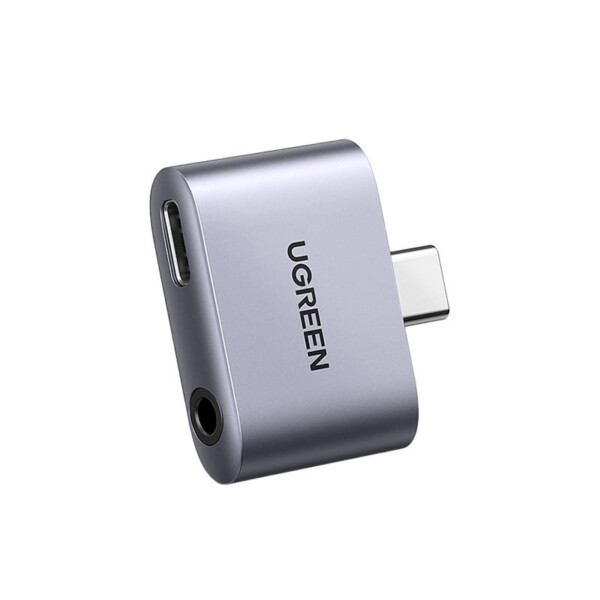 UGREEN CM231 USB-C to USB-C Adapter + jack 3.5mm (gray) cena