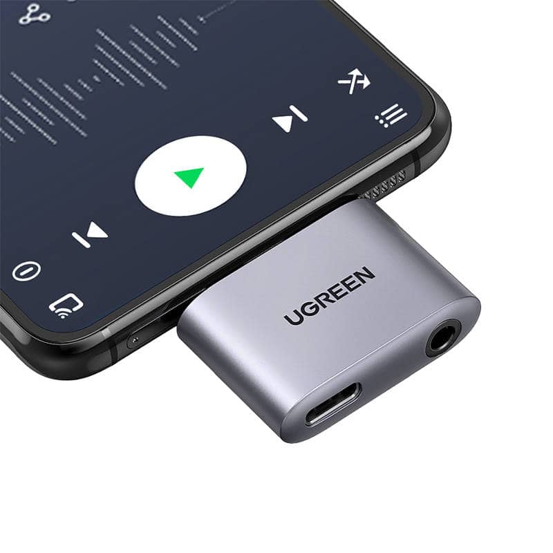 UGREEN CM231 USB-C to USB-C Adapter + jack 3.5mm (gray) navod