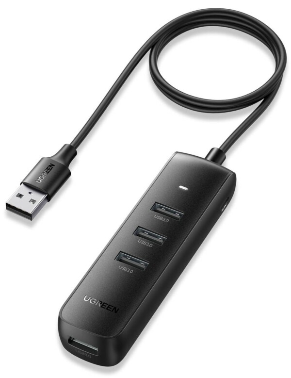 UGREEN CM416 4in1 USB to 4x USB adapter 1m (black)