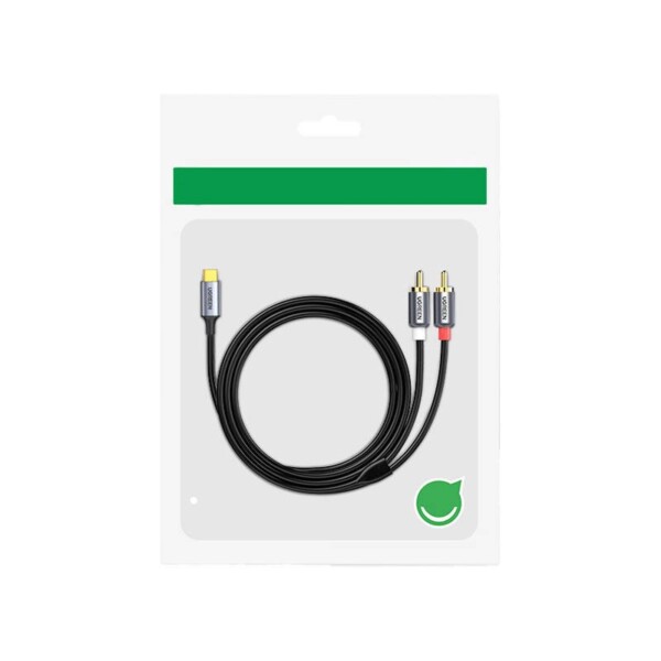 UGREEN CM451 Cable USB-C to 2x RCA (Cinch) 1.5m (black) distributor