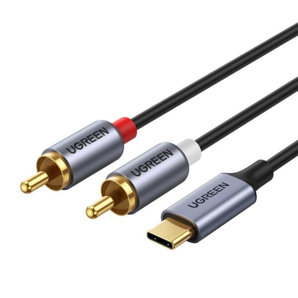 UGREEN CM451 Cable USB-C to 2x RCA (Cinch) 1.5m (black)