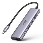 UGREEN CM511 5-in-1 Adapter USB-C Hub to 3x USB3.0 + HDMI + TF / SD (Gray)