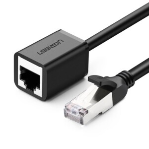 UGREEN Cat 6 FTP Ethernet RJ45 Extension Male/Female PatchCords with Shielding 3m (black)