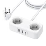 UGREEN DigiNest 30W wall charger, 2x USB, 1x USB-C (white)