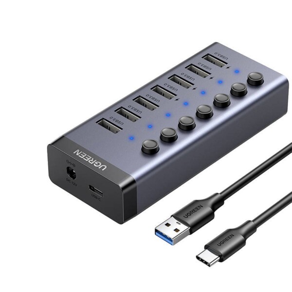 7x USB-A 3.0 12V 2A (black)