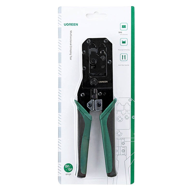 UGREEN NW136 Ethernet connector crimping pliers (black/green) cena