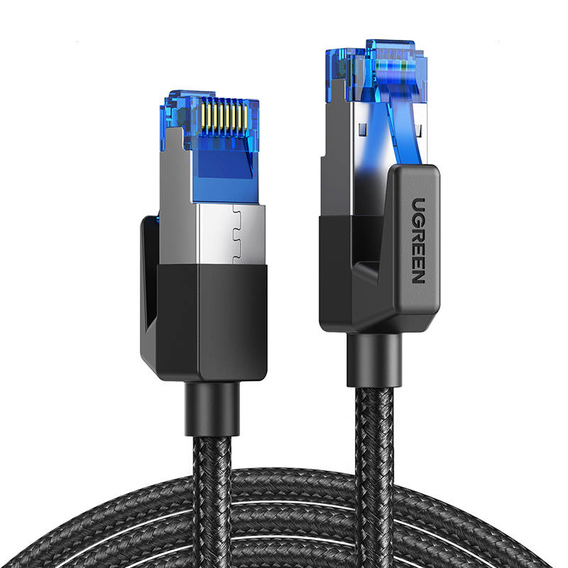 UGREEN NW153 Cat 8 F/FTP Braid Ethernet RJ45 Cable 1m (black)