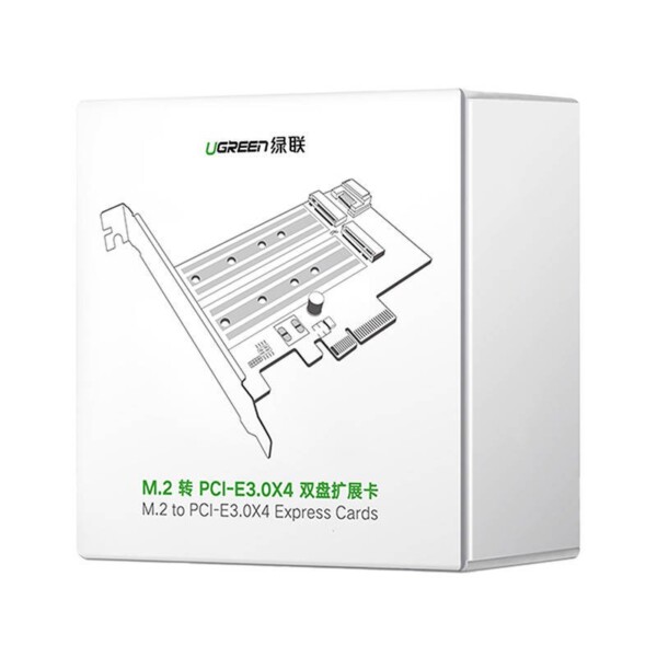 UGREEN PCIe 3.0 x4 to M.2 M-Key + M.2 B-Key Adapter cena