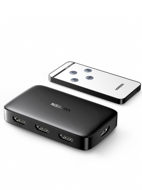 UGREEN Switch CM332 3in1 HDMI 1.4 4K 30 Hz (black) cena