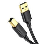 UGREEN US135 USB 2.0 A-B printer cable, gold plated, 3m (black)