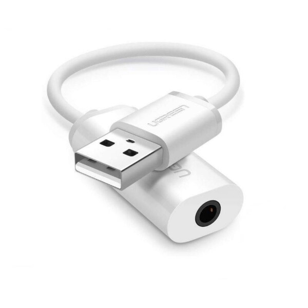 USB to Mini Jack 3.5mm AUX (White)