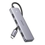UGREEN USB 3.0 4 Ports Hub USB-C to 4x USB 3.0 + USB-C (Gray)