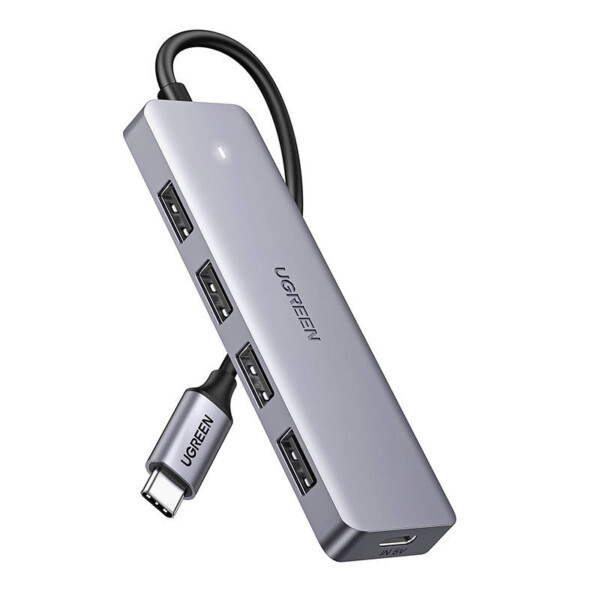 UGREEN USB 3.0 4 Ports Hub USB-C to 4x USB 3.0 + USB-C (Gray)