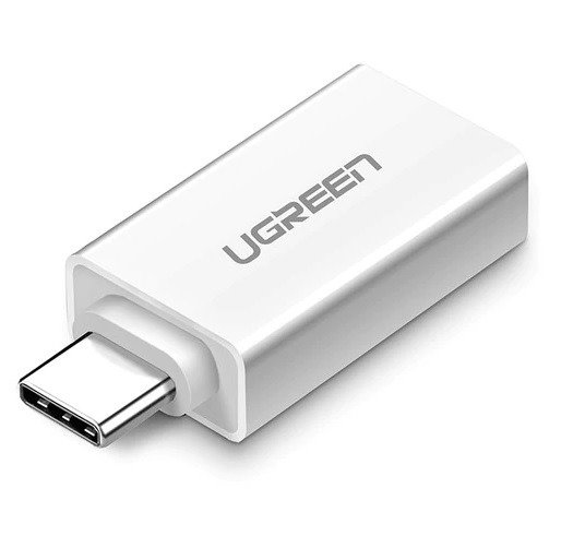 Adaptér UGREEN USB-A 3.0 na USB-C 3.1 (bílý)
