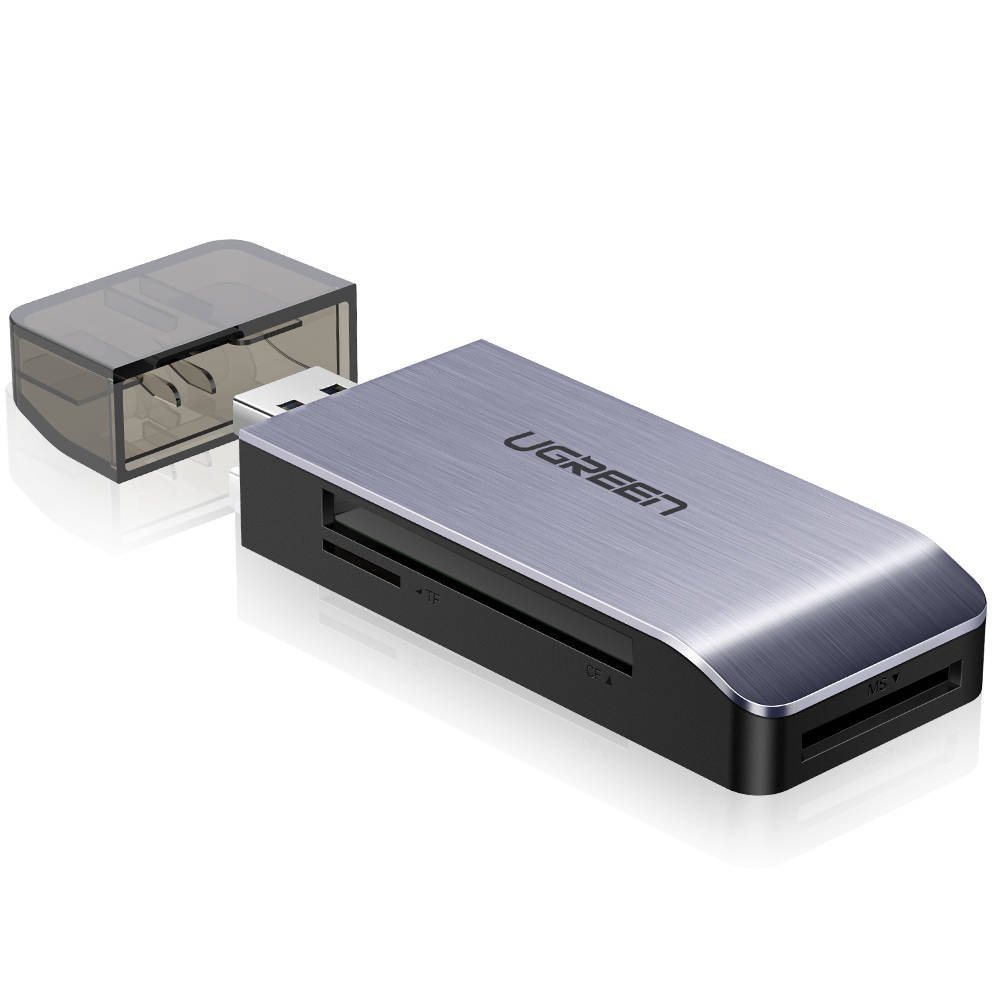 UGREEN USB Adapter 4 in1 card reader SD + microSD (silver) cena
