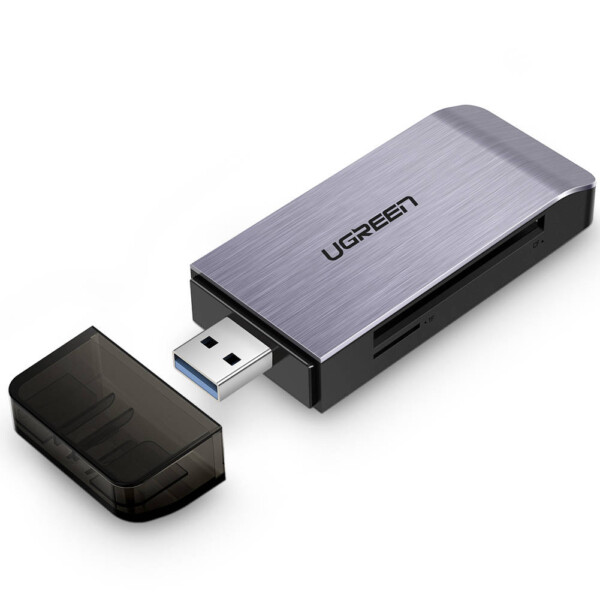 UGREEN USB Adapter 4 in1 card reader SD + microSD (silver)