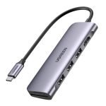 UGREEN USB-C to 3 Ports USB3.0-A Hub + HDMI + TF/SD (Space Gray)