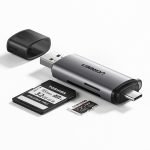 UGREEN USB + USB-C Adapter Card Reader SD + microSD (gray)