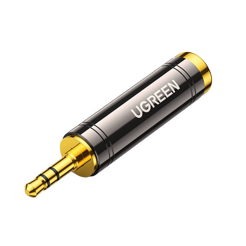 UGREEN adapter / adapter from 3.5 mm jack to 6.5 / 6.35 mm mini jack (grey)