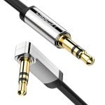 UGREEN mini jack 3,5mm AUX flat elbow cable 2m (black)