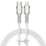 Kábel USB-C pre Lightning Baseus Cafule, PD, 20 W, 1 m (biely)