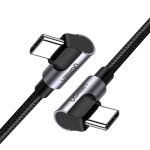 USB-C to USB-C Angled Cable UGREEN US323, PD, 3A 60W, 2m (Black)
