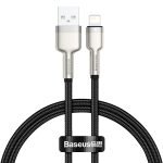 USB kábel pre Lightning Baseus Cafule, 2,4A, 0,25 m (čierny)