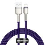 Kábel USB pre Lightning Baseus Cafule, 2,4 A, 1 m (fialový)