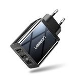 Wall charger UGREEN ED013, 3x USB, 2.4A (black)